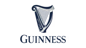 Guinness logo featuring iconic harp design with "Est. 1759" branding detail.