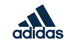 Adidas logo with three iconic stripes
