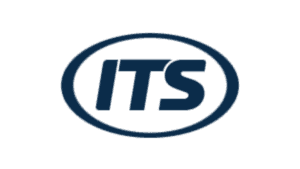 ITS logo in navy oval badge