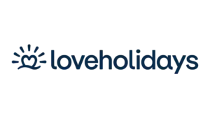 loveholidays holiday travel logo with smiling sun and text