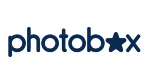 Photobox logo with colorful geometric square design