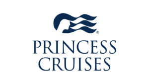 Princess Cruises logo with stylized profile and wavy lines above company name.