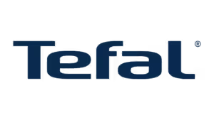 Tefal logo in dark blue with registered trademark symbol