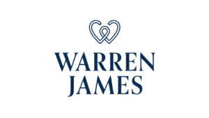 Warren James logo with interlocking heart symbol