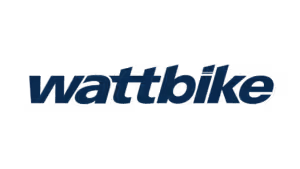 Wattbike logo in dark blue italic text